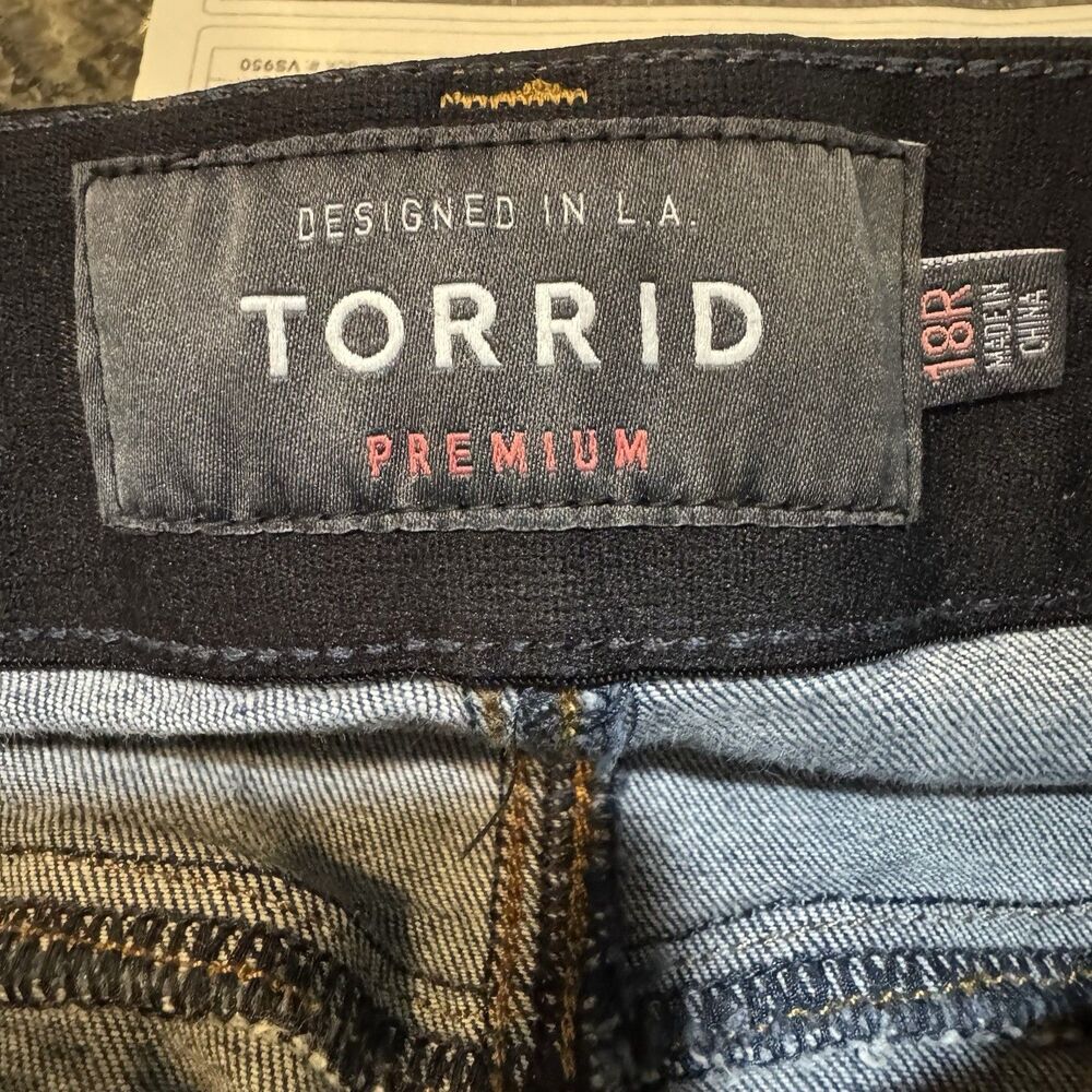 Torrid Bombshell Skinny Distressed Jeans Western Beach Cowgirl Plus Size 18R - Picture 7 of 10